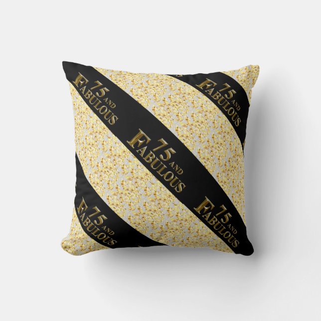 75th Birthday  Throw Pillow (Front)