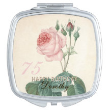 75th Birthday Vintage Rose Personalized