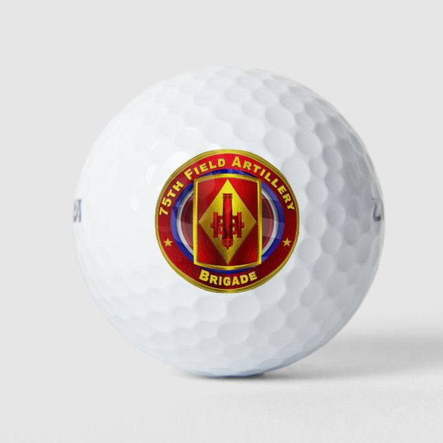 75th Field Artillery Brigade “Taut Lanyards” Golf Balls (Front)