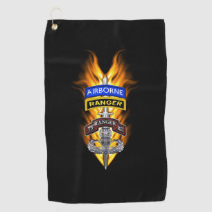 75th Ranger Airborne Flaming Dagger Golf Towel