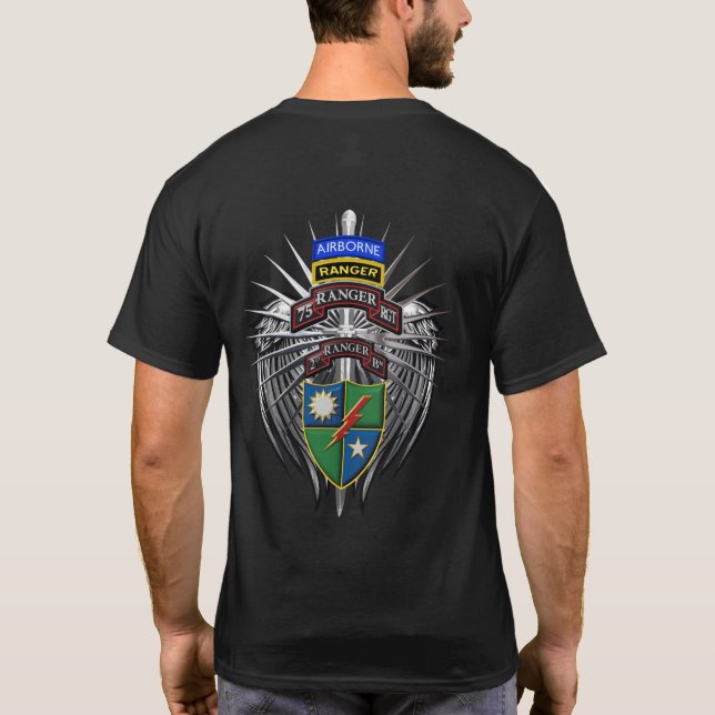 75th Ranger Regiment 2nd Battalion (2nd Bat)  T-Shirt (Back)