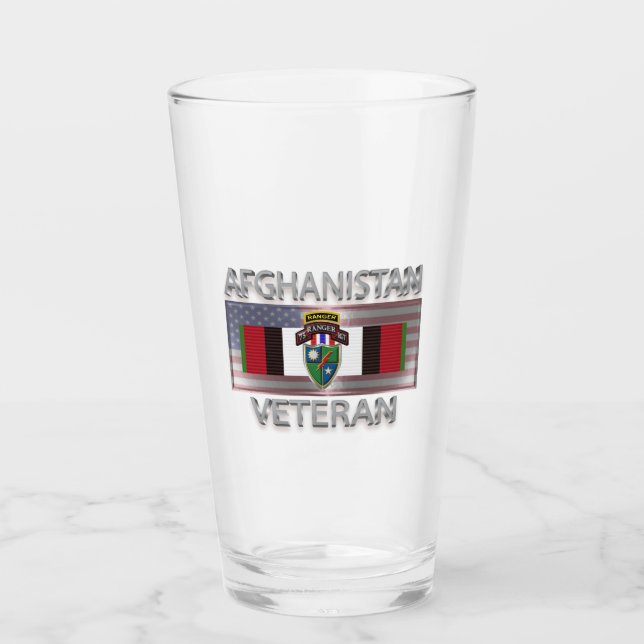 75th Ranger Regiment Afghanistan Veteran Glass (Front)