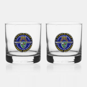 75th Ranger Regiment Afghanistan Veteran Whiskey Glass