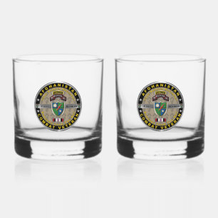 75th Ranger Regiment Afghanistan Veteran Whiskey Glass