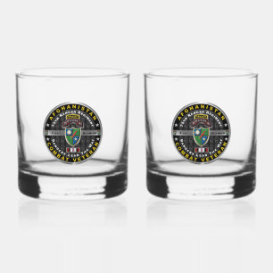 75th Ranger Regiment Afghanistan Veteran Whiskey Glass
