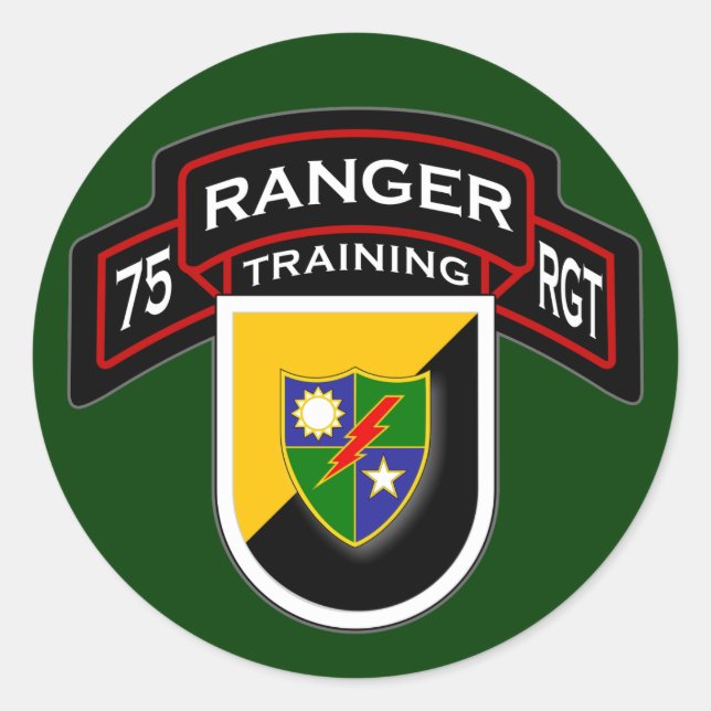 75th Ranger Regiment - Airborne - Training 2 Classic Round Sticker (Front)