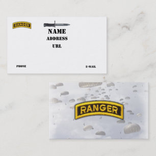 75th Ranger Regiment Army Rangers Fort Benning vet Business Card