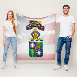 75th Ranger Regiment  Fleece Blanket