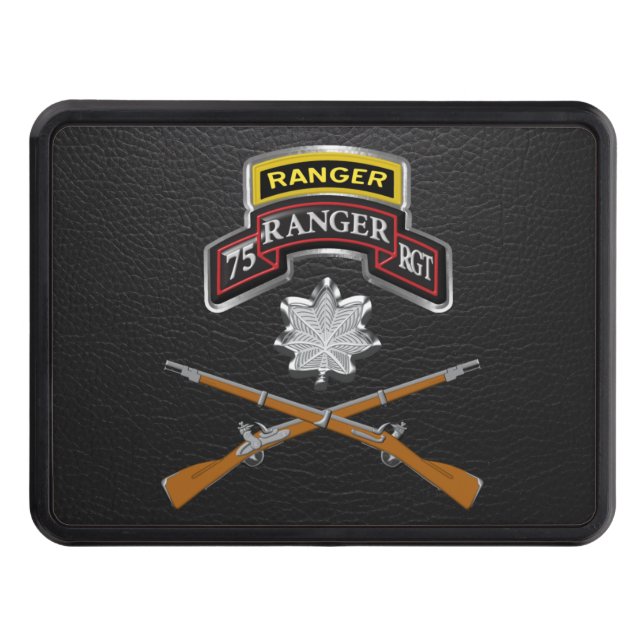 75th Ranger Regiment Lieutenant Colonel Trailer Hitch Cover (Front)