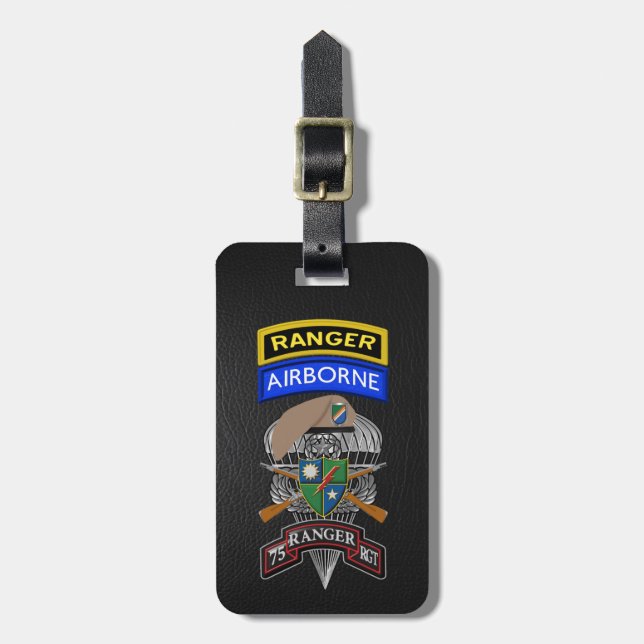 75th Ranger Regiment Luggage Tag (Front Vertical)