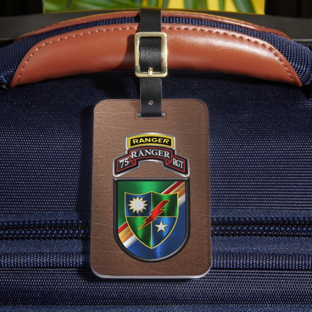 75th Ranger Regiment  Luggage Tag (Front Insitu 2)