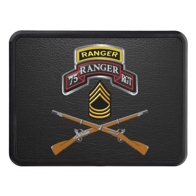 75th Ranger Regiment Master Sergeant  Trailer Hitch Cover (Front)