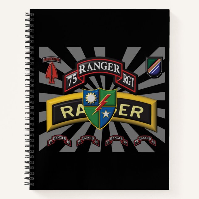 75th Ranger Regiment  Notebook (Front)