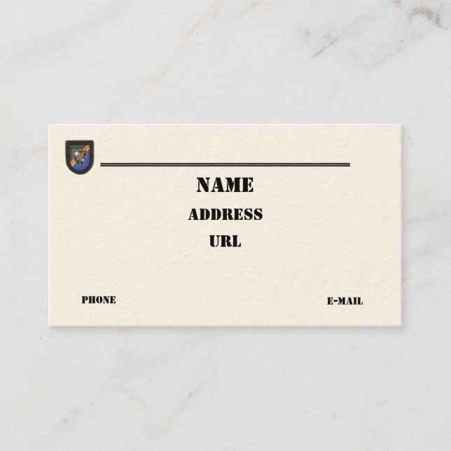 75th Ranger Regiment Rangers airborne  vets patch Business Card (Front)