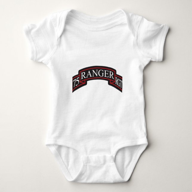 75th Ranger Regiment Scroll Baby Bodysuit (Front)