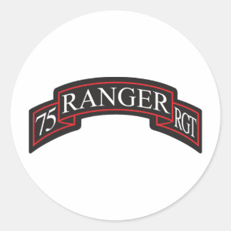 75th Ranger Regiment Scroll Classic Round Sticker