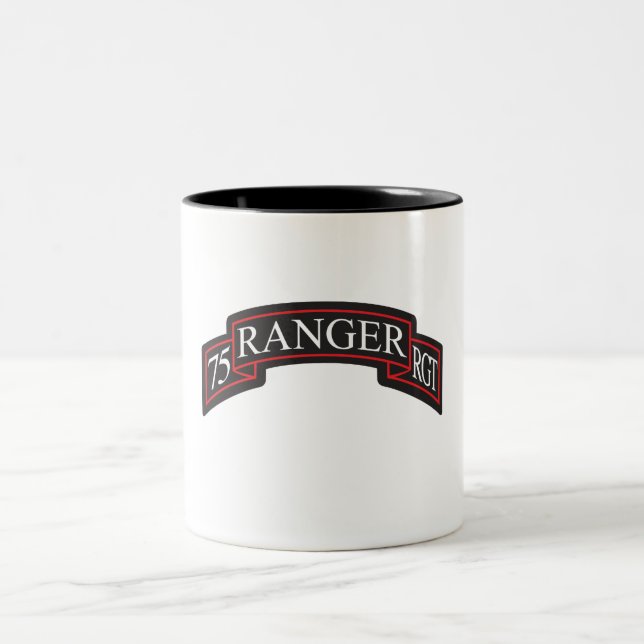 75th Ranger Regiment Scroll Two-Tone Coffee Mug (Center)