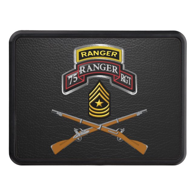 75th Ranger Regiment Sergeant Major Trailer Hitch Cover (Front)