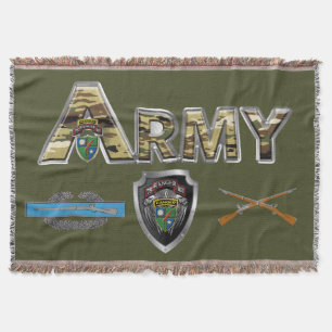 75th Ranger Regiment Throw Blanket