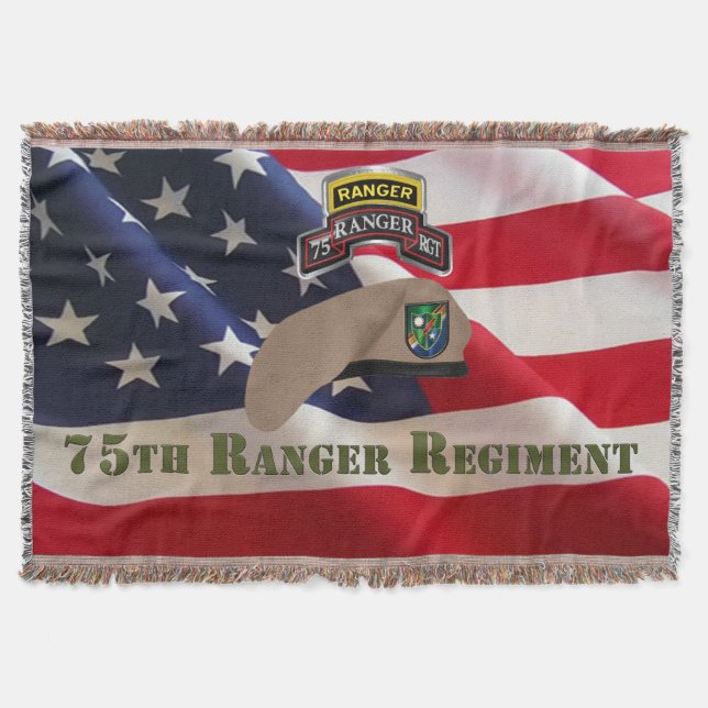 75th Ranger Regiment  Throw Blanket (Front)