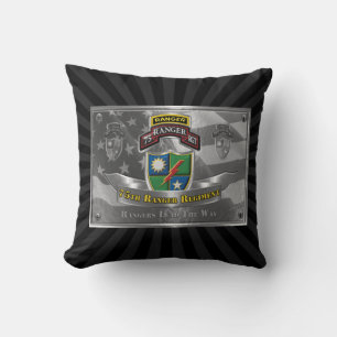 75th Ranger Regiment  Throw Pillow