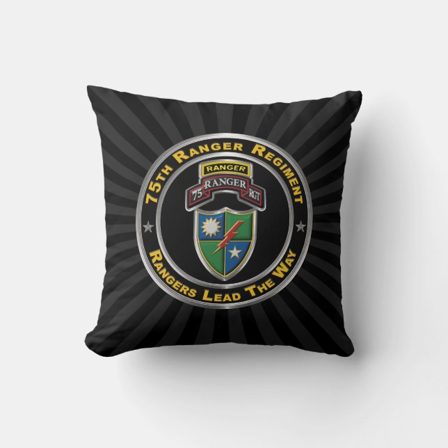 75th Ranger Regiment Throw Pillow (Front)