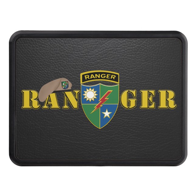 75th Ranger Regiment  Trailer Hitch Cover (Front)