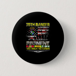 75th Ranger Regiment Vietnam Veteran Patriotic Vet 2 Inch Round Button