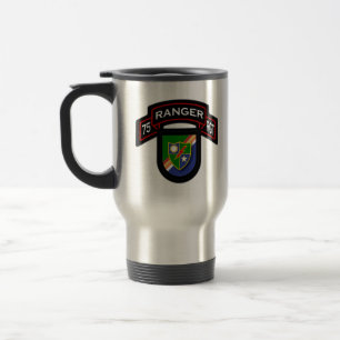 75th Ranger Rgt - scroll & flash Travel Mug