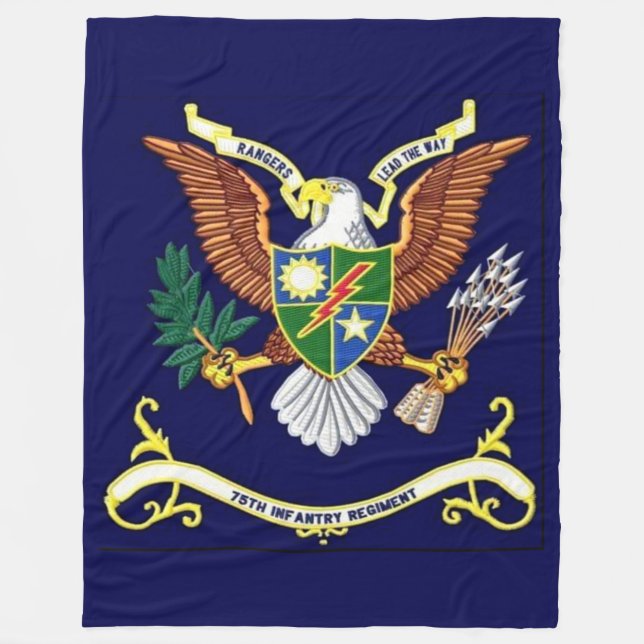 75th RANGERS Fleece Blanket (Front)