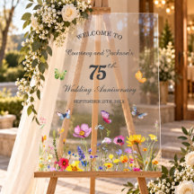 75th Wildflowers Wedding Anniversary Welcome