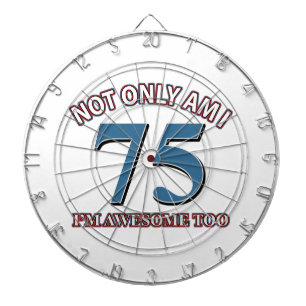 75TH year designs Dartboard