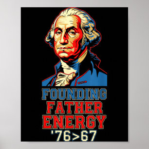 76 67 George Washington Founding Father History Fu Poster