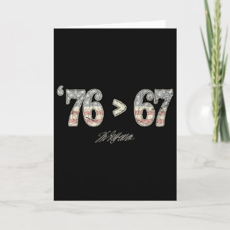 76 67 Thomas Jefferson Six Seven 6 7 Meme Gen Alph Card