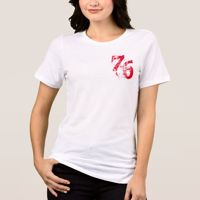 76 Number T-Shirt - Women's Soft Tri-Blend Tee (Front)