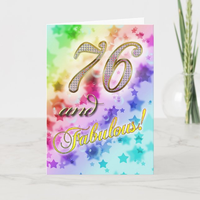 76e fête d'anniversaire Invitation (Devant)