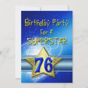 76e fête d'anniversaire Invitation pour une supers