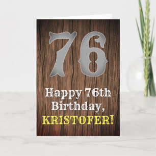 76th Birthday: Country Western Inspired Look Card