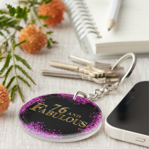 76th Birthday Keychain