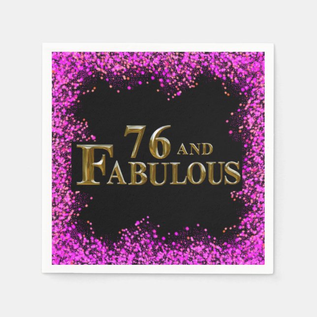 76th  Birthday  Napkin (Front)