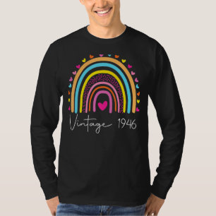 76th Birthday Vintage 1946 Rainbow Birthday T-Shirt
