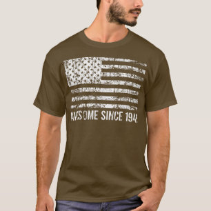 76th birthday, vintage usa , Awesome since 1946 T-Shirt