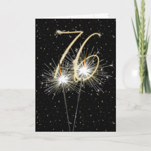 76th wedding anniversary sparklers card