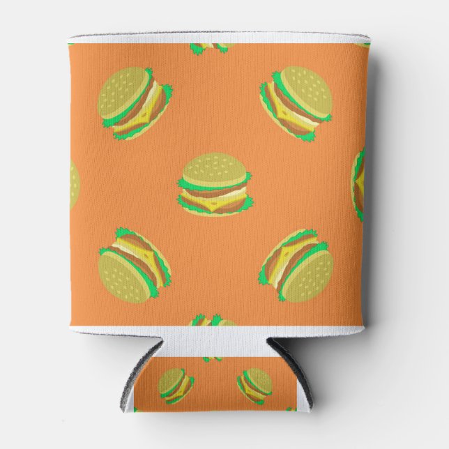 7785Hamburger Background Can Cooler (Front)