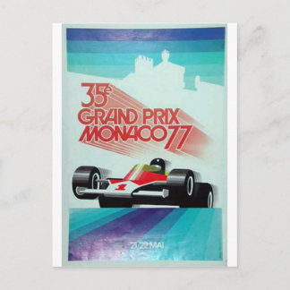 77 monoco grand prix postcard