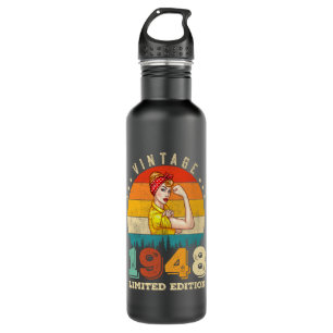 77 Year Old Bday 1948 Vintage 77th Birthday Women 710 Ml Water Bottle