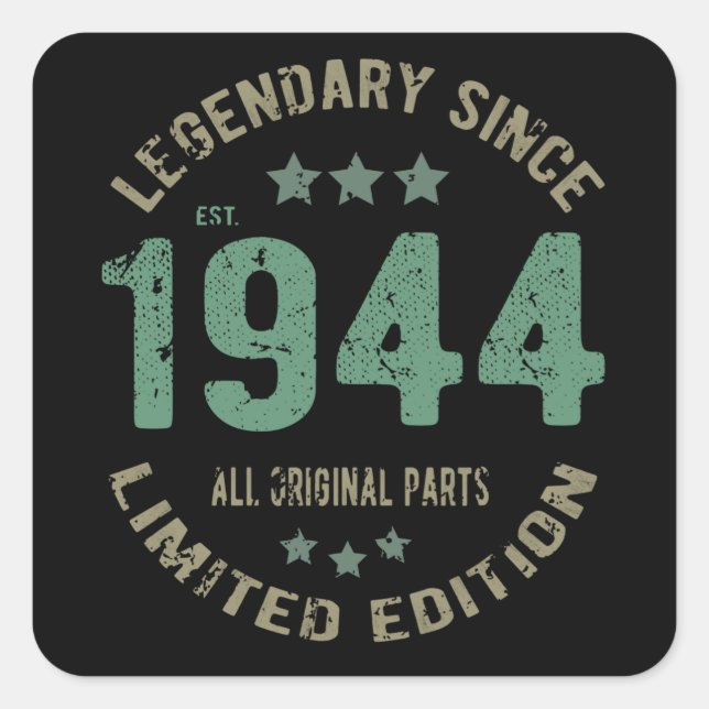 77 Year Old Bday Legend 77th Birthday Square Sticker (Front)