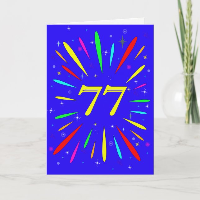 77e anniversaire carte d'explosion (Devant)