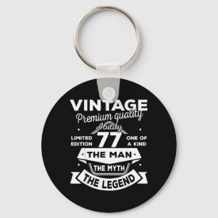 77th Birthday Gift Man Myth Legend 1949 77 Years Keychain