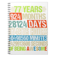 77th Birthday Gifts Funny Countdown 77 Yrs Old Bei